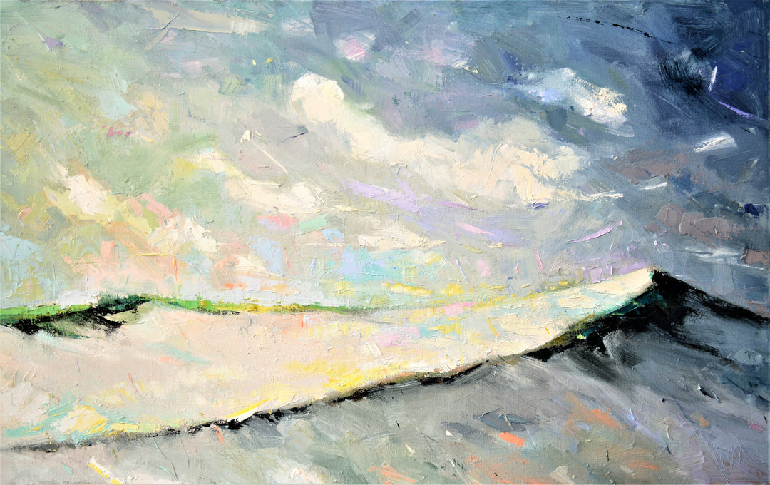 Abstract beach painting