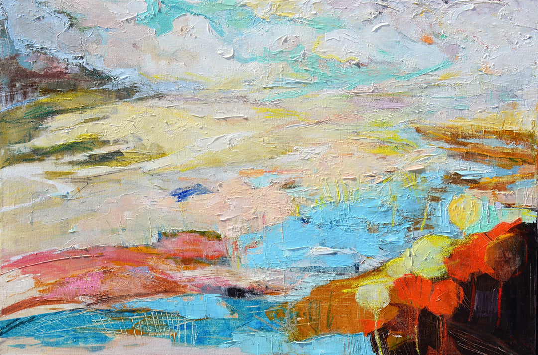 Abstract landscape painting