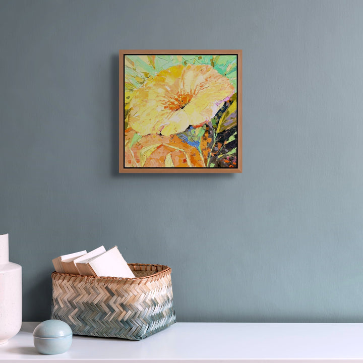 Framed floral painting shop.